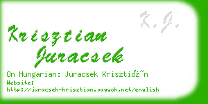 krisztian juracsek business card